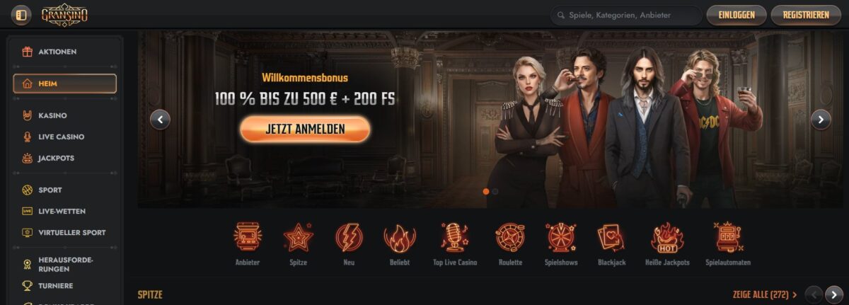 Gransino – Internationales Casino ohne Lizenz in Deutschland